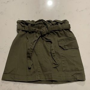 Ruffle top belted skirt